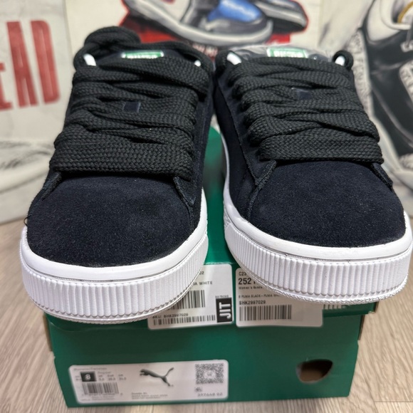 New Puma Women's Suede XL Black White Casual Sneakers Size 8 - Picture 5 of 15